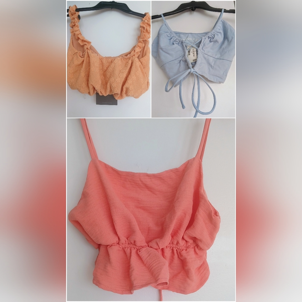 3pcs Bundle of Juniors Crop Tops